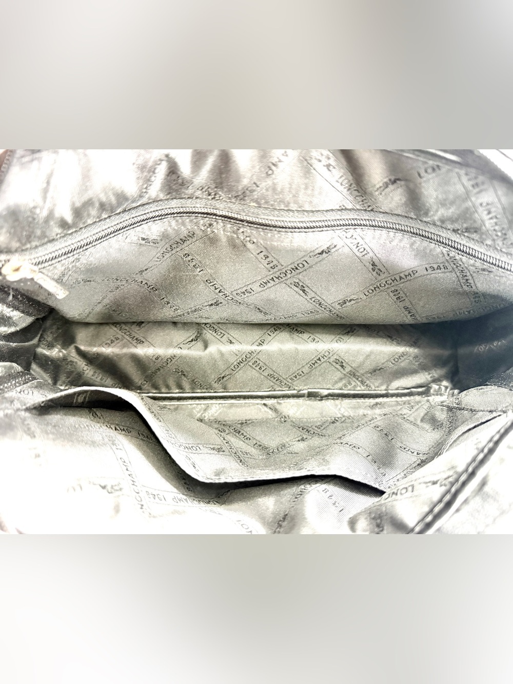 Longchamp Vintage Black Leather East West Medium Shoulder Bag Flap Buckle Rare - Picture 10 of 12